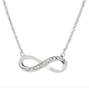 Macy's Diamond Infinity Pendant in Sterling Silver (1/10 ct. t.w.) NWT ✨️